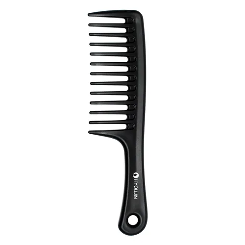 Miniatura 12 de HYOUJIN - Juego de dos peines grandes de dientes anchos, peines desenredantes para ducha, para cabello húmedo o seco, cepillo de peinado para Negro
