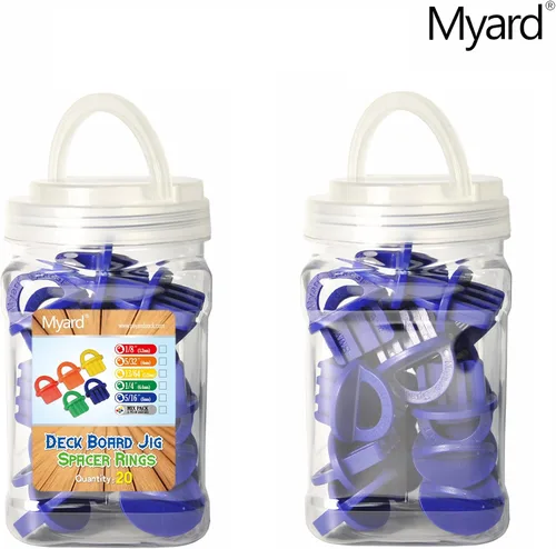 Miniatura 5 de Myard Azul 20 paquetes de 5/16 pulgada de espaciadores de cubierta con color brillante para una fácil detección, fácil de extraer, anillos