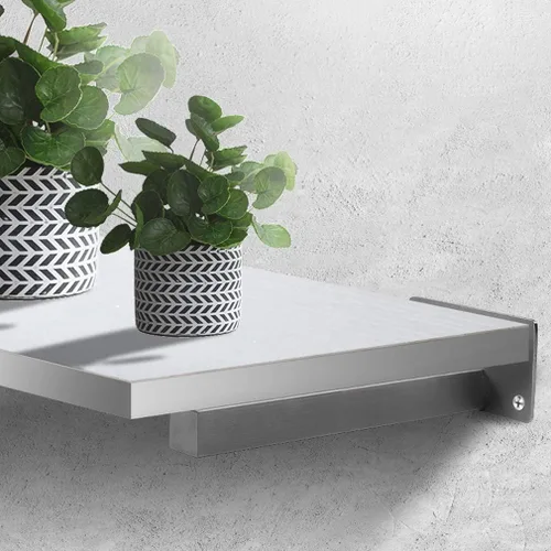 Miniatura 3 de Soporte para estante de pared de acero inoxidable cepillado, soporte para estante cuadrado flotante oculto, soporte para estante de oficina en casa
