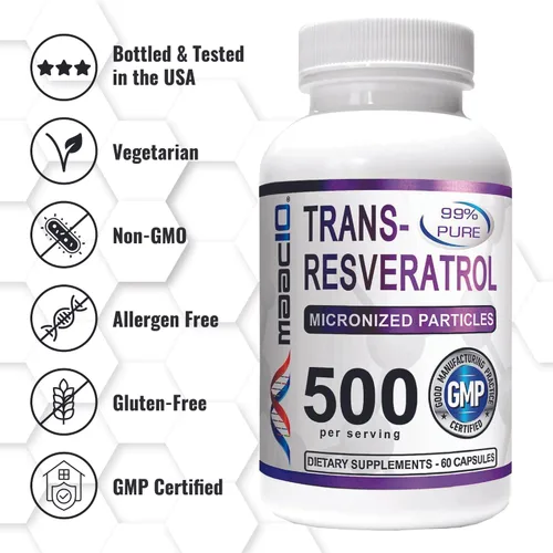 Miniatura 5 de MAAC10 - Trans Resveratrol 500 mg paquete de 3