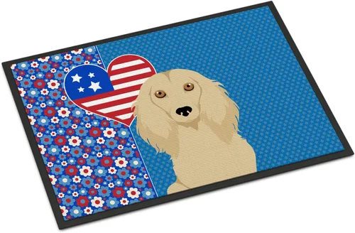 Miniatura 31 de Caroline's Treasures WDK5119JMAT Airedale Terrier USA - Tapete para interiores o exteriores, 24 x 36 pulgadas, tapete para puerta delantera