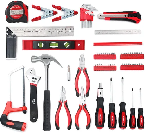 Miniatura 4 de Apollo Tools DT0204 - Kit de herramientas para el hogar, 71 piezas Rojo