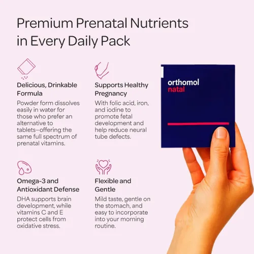 Miniatura 4 de Orthomol Natal, apoyo nutricional prenatal para la fertilidad, el embarazo y la lactancia, vitaminas integrales, minerales y nutrientes esenciales
