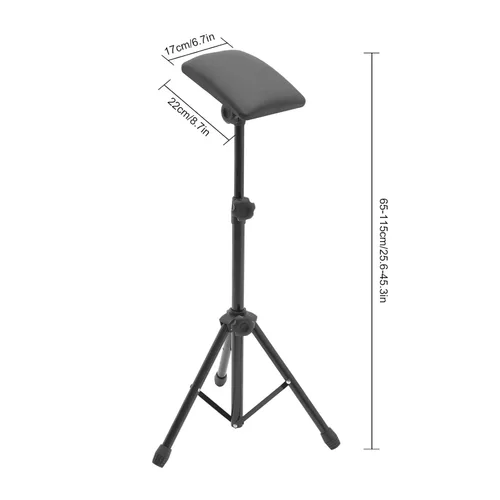 Miniatura 4 de Reposamanos de brazo de tatuaje ajustable de alta resistencia, diseño ergonómico, altura ajustable, soporte de brazo de cuero portátil y plegable