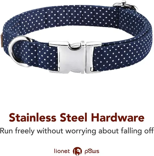 Miniatura 2 de Collar ajustable Lionet con forma de pajarita para gatos y perros. Suave y cómodo, xs, Azul (Blue point)