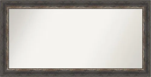 Amanti Art Espejo de baño marrón para sobre el fregadero, 26 x 51 pulgadas, espejo de tocador rectangular de ladrido rústico de gran tamaño, marco