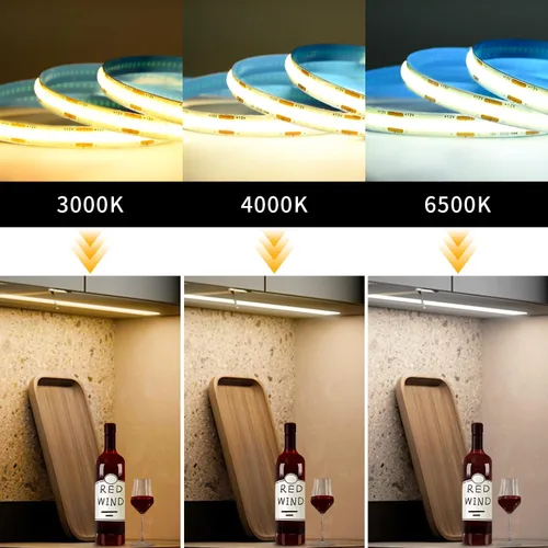 Miniatura 6 de COB - Tira de luz LED con certificación UL, CC de 12 V, tira de luz LED flexible, superbrillante, regulable, 16.4 pies, 1600 LED, de alta densidad