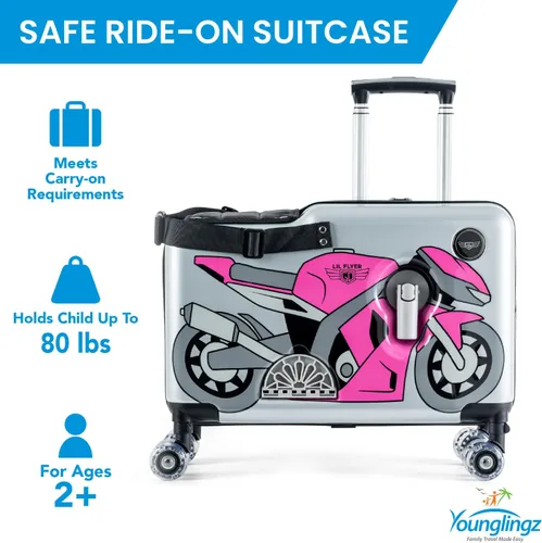 Miniatura 39 de Younglingz LIL FLYER GO 21" - Maleta de mano para niños, Motocicleta verde V2