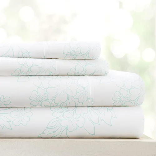 Linen Market Juego de sábanas de 4 piezas (Aqua Vine) – Duerme mejor que nunca con estas sábanas ultrasuaves y refrescantes para tu cama de tamaño