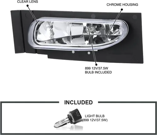 Miniatura 3 de SPEC-D TUNING - Luces antiniebla para defensa delantera transparentes + focos + interruptor compatibles con Ford Mustang 1994-1998, par de montaje