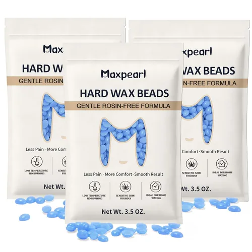 Miniatura 17 de Maxpearl Perlas de Cera Dura, 300g Granos de Cera para Depilación para Bikini Brasileño, Cara, Cejas, Axilas, Brazos, Pecho, Espalda, Piernas, Verde