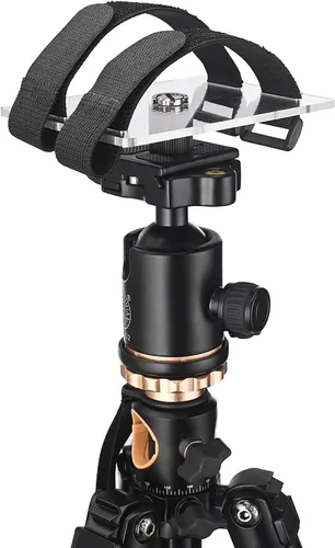 Miniatura 2 de Adaptador de trípode para binoculares, montaje acrílico de 1/4 "para conexión estable para telescopio binocular y trípode de cámara