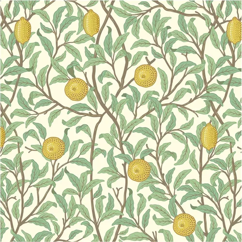 Papel tapiz de limón para despegar y pegar, color beige y verde, 17.3 x 78.8 pulgadas, papel de pared autoadhesivo extraíble, papel de contacto
