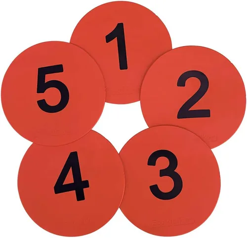Miniatura 12 de Marcadores de puntos de piso numerados de 8 pulgadas