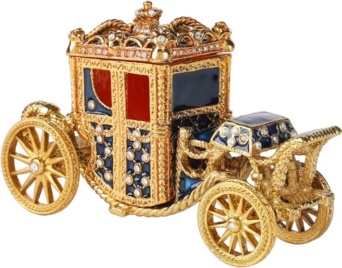 Miniatura 50 de QIFU Caja de baratija pintada a mano con bisagras, regalo único para la familia