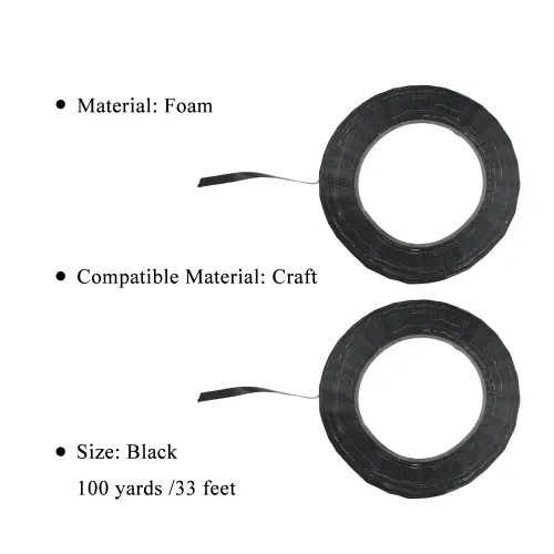 Miniatura 7 de HAHIYO Cinta adhesiva floral negra de 0.25 pulgadas de ancho, cinta impermeable de floristería, cinta adhesiva impermeable decorativa para envolver