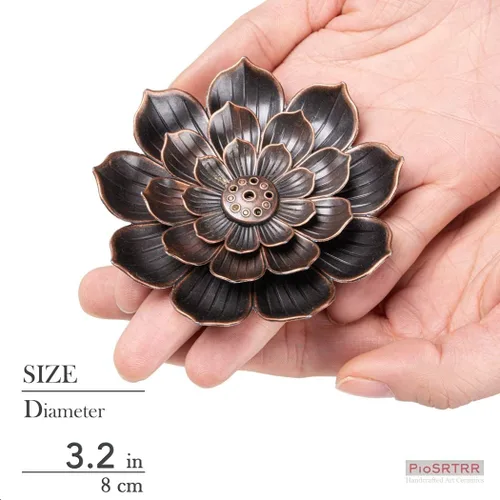 Miniatura 3 de Soporte para palo de incienso-Crystal Lotus Incienso,Quemador de incienso de cerámica