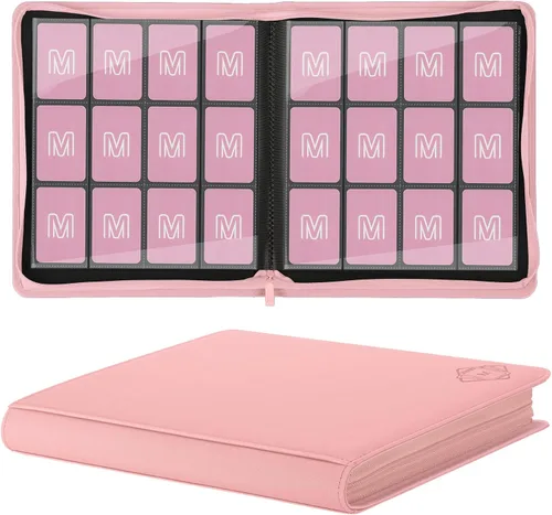 Miniatura 19 de Carpeta de Tarjetas Premium de 16 Bolsillos, Carpeta de Tarjetas de Intercambio Sostiene hasta 1000+ Tarjetas Álbum de Colección de Tarjetas 44 negro