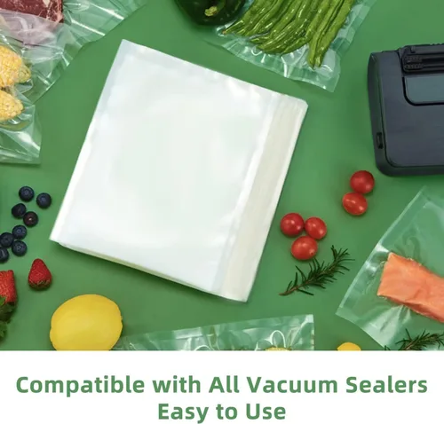 Miniatura 3 de 100 bolsas selladoras al vacío de 10 x 13 pulgadas, herméticas, precortadas, resistentes, sin BPA, de grado comercial, para almacenamiento al vacío