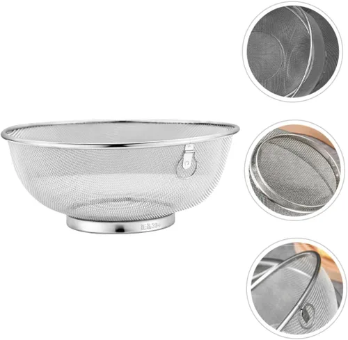 Miniatura 9 de Outanaya Colador de arroz Colador Colador de Metal Filtro de malla fina de acero inoxidable Filtro 7.9 in de diámetro