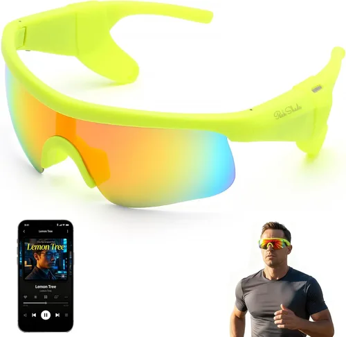 Miniatura 19 de Lentes inteligentes para hombres y mujeres, gafas de sol deportivas Bluetooth 5.3 con llamadas manos libres, altavoz de oreja abierta, UV400