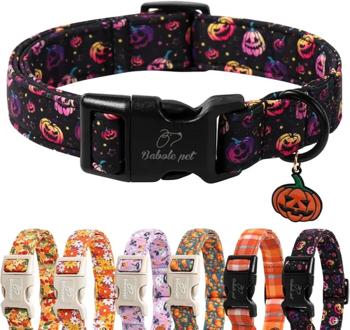 Miniatura 38 de Collar de otoño para perro, lindo collar de cachorro con hojas de otoño, ligero, cómodo, ajustable, para mascotas pequeñas, medianas y grandes