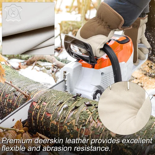 Miniatura 17 de HANDLANDY Guantes de trabajo aislados, guantes térmicos de invierno impermeables para hombres y mujeres