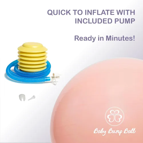 Miniatura 5 de Pelota de parto Baby Bump para embarazo y parto Bola de maternidad, yoga, pilates y ejercicio Diseño antiestallido y antideslizante
