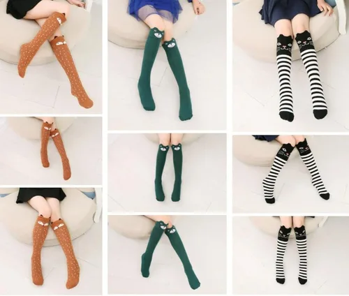 Miniatura 7 de Calcetines altos de algodón de dibujos animados para niños, talla única