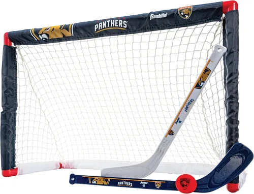 Miniatura 26 de Franklin Sports NHL - Juego de mini hockey para niños, portería de hockey sobre rodilla, pelota + 2 palos, juego de juguetes para interiores