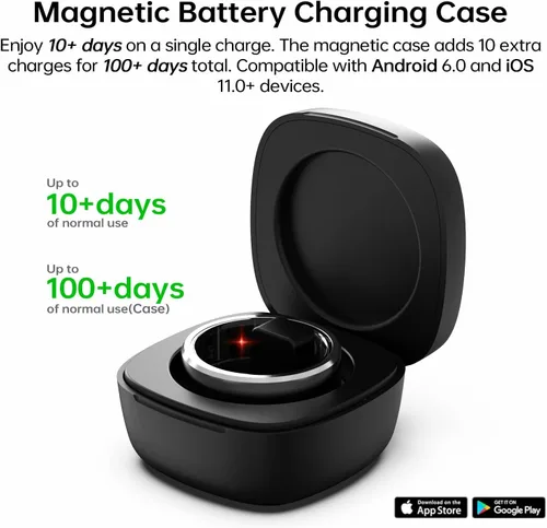 Miniatura 5 de FitElf 3 Pro Smart Ring—Rastreador de salud y fitness para mujeres y hombres Monitor de frecuencia cardíaca, sueño y presión arterial