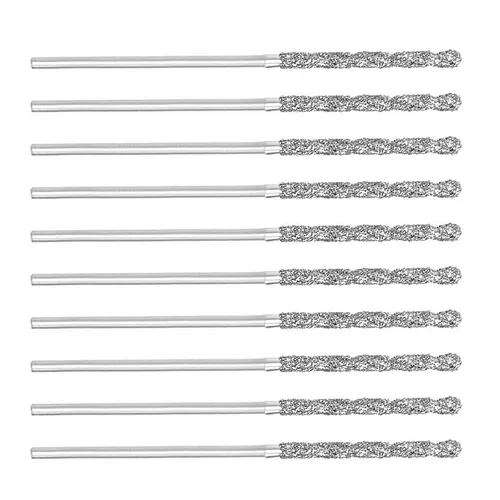 Bettomshin Juego de 10 brocas de diamante, 0.039 in, juego de brocas de diamante para perforación de piedra, joyería de cristal de mar, conchas de