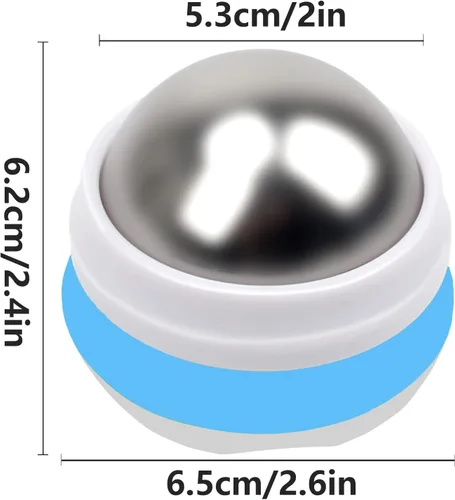 Miniatura 5 de Bola de rodillo de masaje frío, bola de masaje de acero inoxidable para alivio de terapia de frío y calor, rodillo de bola de hielo para músculos