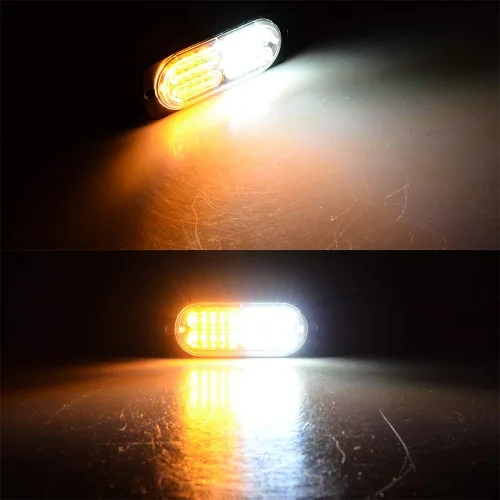 Miniatura 4 de Set 80 unids ámbar blanco 20-LED advertencia emergencia faro peligro intermitente luz estroboscópica coche camión remolque 12 V 24 V