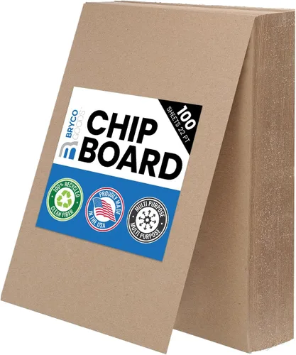Miniatura 3 de Hojas de aglomerado de 8.5 x 11 pulgadas, 100 hojas de cartón kraft de 22 puntos para manualidades, proyectos de bricolaje y embalaje, alternativa