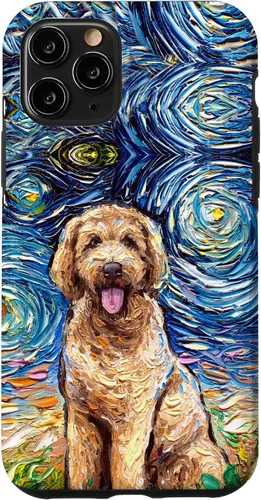 Miniatura 29 de Cute Goldendoodle Starry Night Doodle Dog Art by Aja Case for iPhone 17