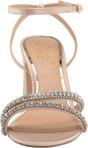 Miniatura 2 de Jewel Badgley Mischka Rosa - Sandalia de tacón con correas de piedras preciosas
