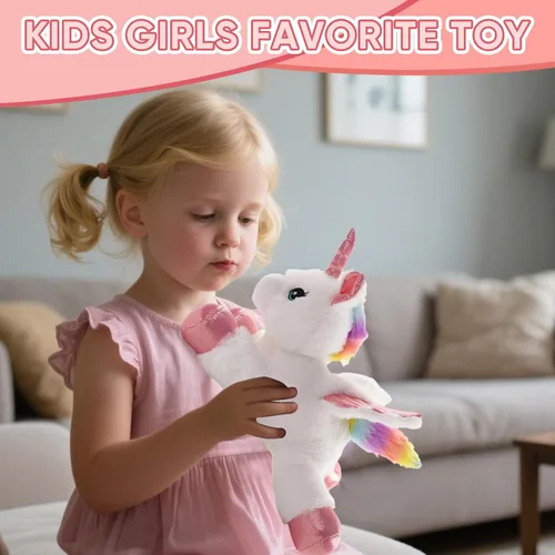 Miniatura 5 de Sew Butiful Unicornio de Peluche, 12 pulgadas/30 cm, Peluches Lindos para Niñas, Juego de Juguetes de Peluche de Unicornio para Cumpleaños, Juguetes