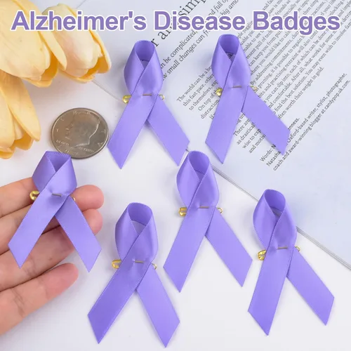 Miniatura 5 de Alfileres de satén de concienciación de la cinta de la concienciación del cáncer con el pasador de seguridad Periwinkle