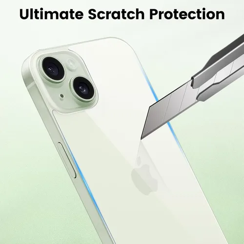 Miniatura 2 de [Paquete de 2] Protector de pantalla trasera para iPhone 15 Plus, protector de pantalla de vidrio templado antiarañazos y burbujas, película trasera