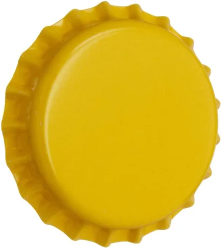 Tapas tipo corona para botella de cerveza, impide el paso del oxígeno, para cerveza artesanal, 144 unidades, Amarillo, 144 Edición amarilla de alta