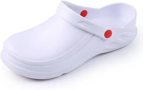 Miniatura 7 de Zapatos de chef para hombre, antideslizantes, resistentes al aceite, impermeables, zapatos de trabajo de seguridad, cómodos zapatos de enfermería