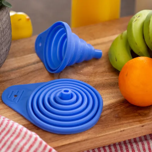 Miniatura 3 de Chef Craft Embudo plegable de plástico, 3 pulgadas de diámetro, azul