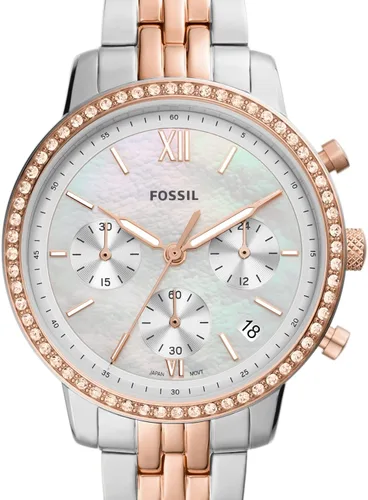 Miniatura 4 de Fossil Neutra - Reloj cronógrafo de cuarzo de acero inoxidable para mujer
