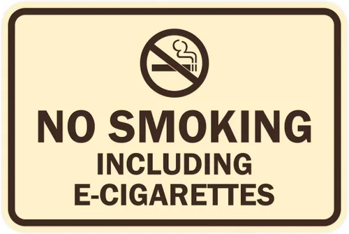 Miniatura 25 de Signs ByLITA Clásico enmarcado no fumar incluyendo cigarrillos electrónicos (oro negro) - mediano Negro Oro