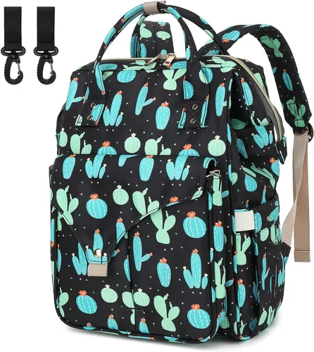 Miniatura 14 de Mochila de pañales de mariposa para bebés, niñas y niños, gran capacidad, multifuncional, impermeable, para maternidad, con correas para cochecito