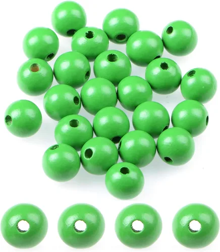 Miniatura 28 de AD Beads Cuentas de madera con espacio libre para manualidades, cuentas de madera con agujero grande surtidas para hacer collares, pulseras