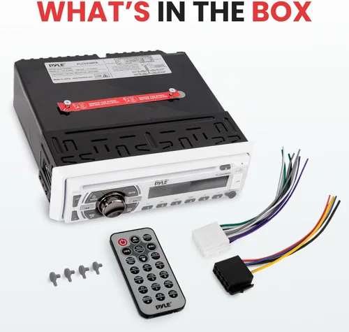 Miniatura 7 de Pyle, Estéreo integrable al tablero del automóvil, inalámbrico, conexión Bluetooth, unidad receptora de radio, PLCD43BTM