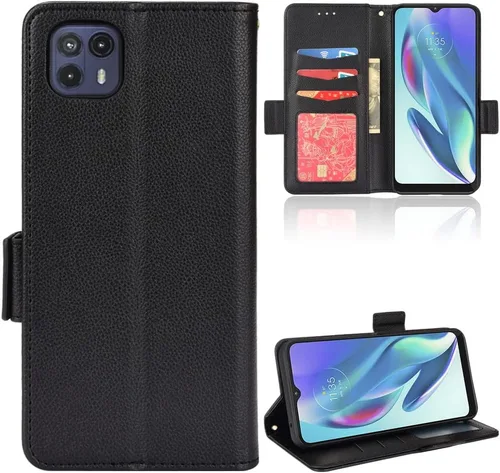 Miniatura 74 de Funda de piel sintética compatible con Motorola Moto E22 4G, funda de piel sintética compatible con Motorola Moto E22i 4G, color negro