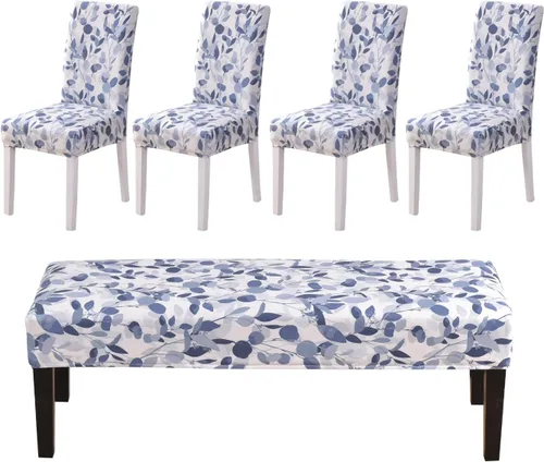 HAOYONG Funda para Silla de Comedor con Estampado, Funda Desmontable Lavable para Silla Parsons, Protector de Asiento Removible para Comedor, Hotel,